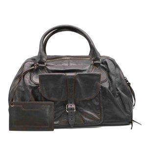 Balenciaga Pocket Chevre Boston Bag Black